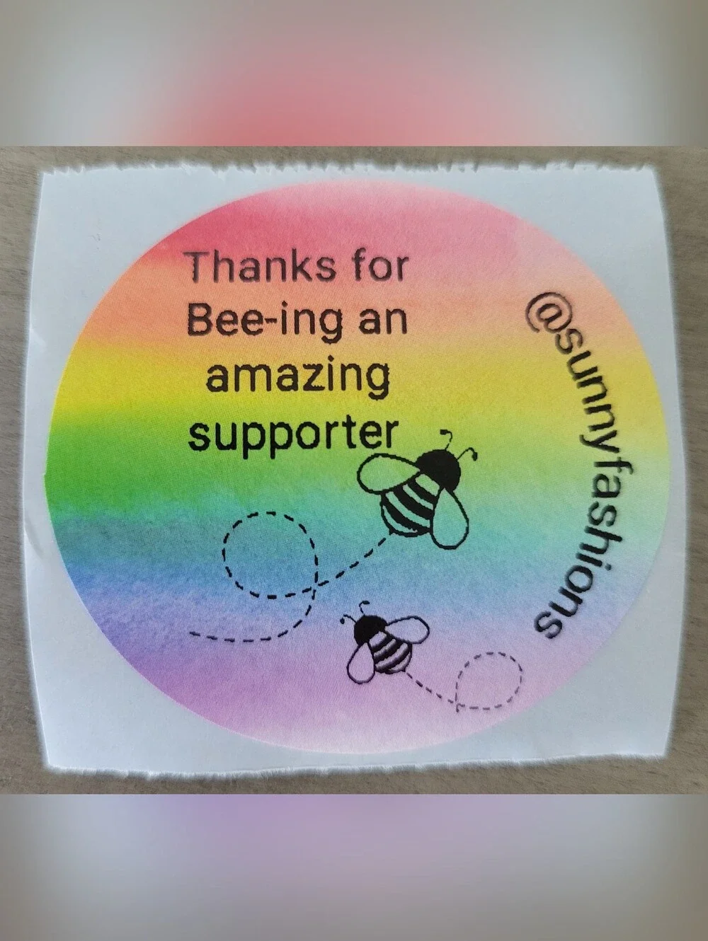 Custom Thank You Stickers - Rainbow Pastel Stickers (50 Pack)